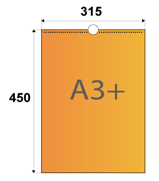 Схема с размерами настенного перекидного календаря А3